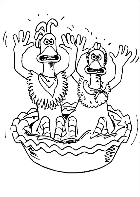 Plansa de colorat cu Chicken run 39 33